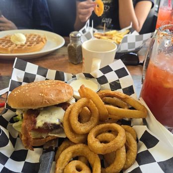 Brandon's Diner - The onion ring are the best ever, so crispy and tasty - Breakfast & Brunch Near Me - Riverside, California
