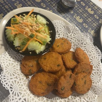 Thai House - Todd Mun Thai Style Fish Cakes Served with Marinated Cucumbers - Thai Near Me - Sebring, Florida