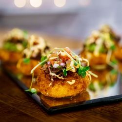 Cairo Restaurant and Lounge - Short rib yuca arepas
