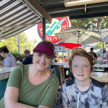 Kihei Caffe - Waiting for food on patio - Hawaiian Near Me - Kihei, Hawaii