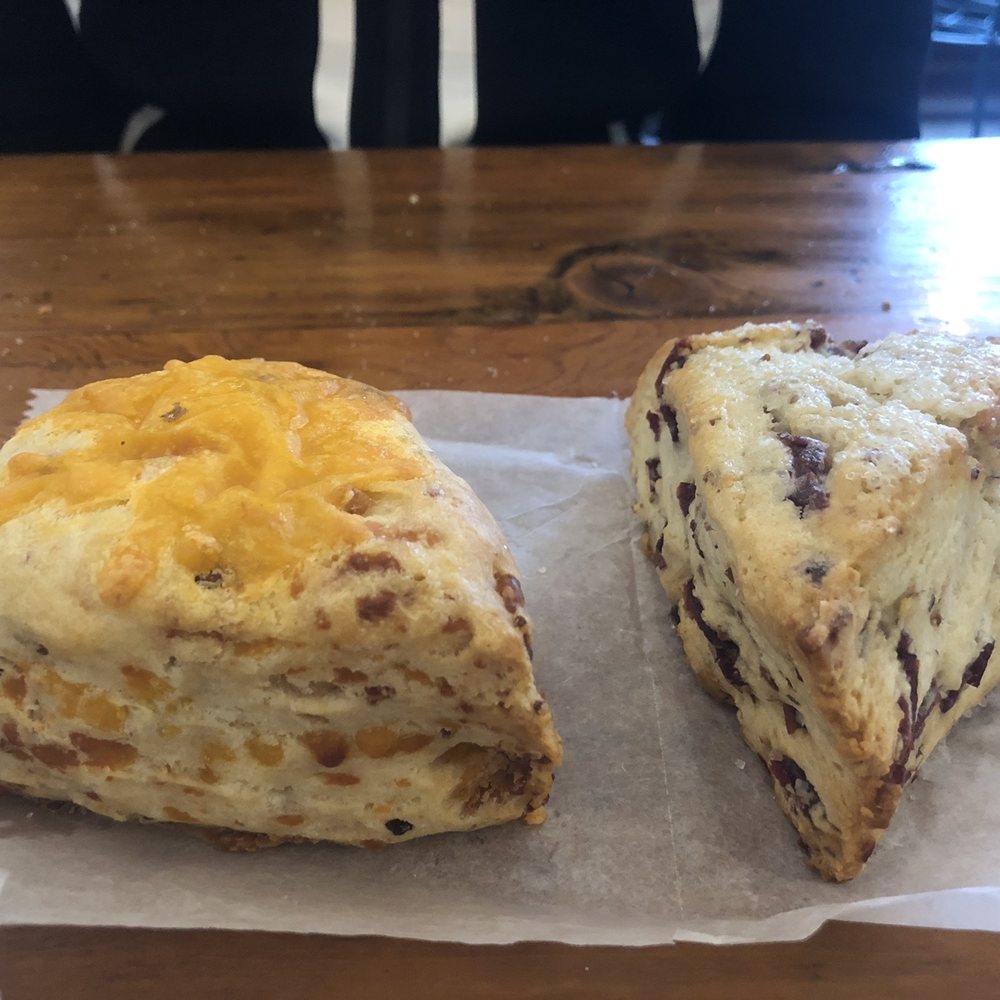 Nantucket Baking - Bacon cheddar scone and cranberry almond scone - Bakeries Near Me - Grand Rapids, Michigan Nantucket Baking - Bacon cheddar scone and cranberry almond scone - Bakeries Near Me - Grand Rapids, Michigan