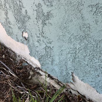 M.Y. Handyman Services - Before: damaged stucco - Drywall Installation & Repair Near Me