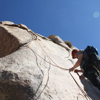 Joshua Tree Adventures - Climbing at Atlantis rock in Joshua Tree - Tours Near Me