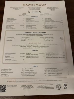 Menu photo 1 Hawksmoor Guildhall London, XGL
