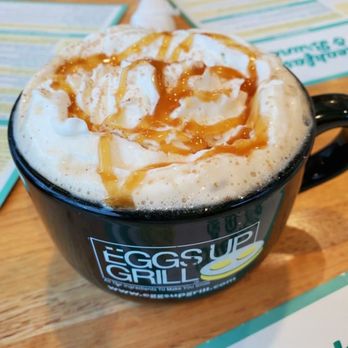 Eggs Up Grill - Caramel cinnamon smile - Breakfast & Brunch Near Me - Holly Springs, North Carolina