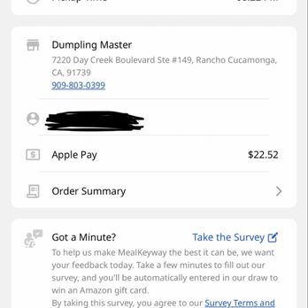 Dumpling Master - Took repeated attempts to verify my phone number - Noodles Near Me - Rancho Cucamonga, California