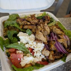 Arslans Gyros - Chicken salad with vinegar dressing. Tasty.