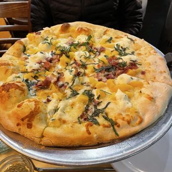 Hideaway House - Roasted Peach & Caramelized Pancetta* pizza - Pizza Near Me - Sedona, Arizona Hideaway House - Roasted Peach & Caramelized Pancetta* pizza - Pizza Near Me - Sedona, Arizona