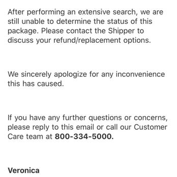 OnTrac - Asked for email stating it was missing , this is what I received , they lost it but don't accept responsibility - Couriers & Delivery Services Near Me - Compton, California OnTrac - Asked for email stating it was missing , this is what I received , they lost it but don't accept responsibility - Couriers & Delivery Services Near Me - Compton, California