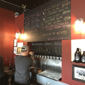 Oyster Creek Brewing - Chalkboard of beers - Breweries Near Me - Waretown, New Jersey