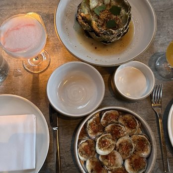 Lilia - Grilled Clams and Grilled Artichoke - Italian Near Me - Brooklyn, New York