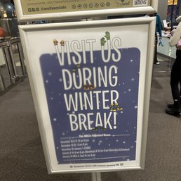 Winter break schedule Winter break schedule