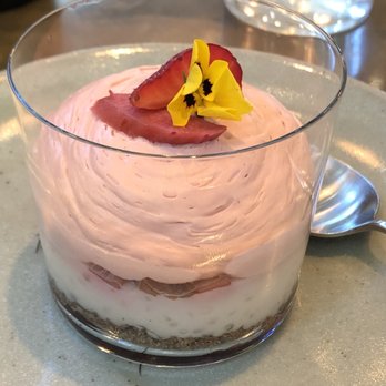 Little Saint - Tapioca pudding with strawberries, cream, and buckwheat - Vegan Near Me - Healdsburg, California Little Saint - Tapioca pudding with strawberries, cream, and buckwheat - Vegan Near Me - Healdsburg, California