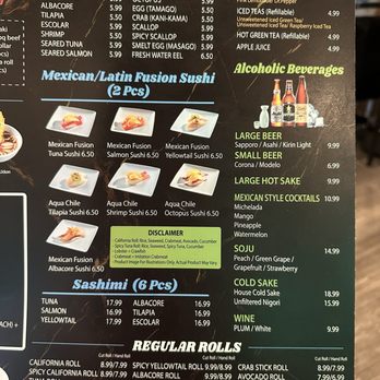 Sushi Okoku - Menu 9/2024 - Sushi Bars Near Me - Riverside, California