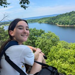 Enjoying the view during outdoor adventures week.