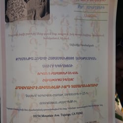 Armenian Apostolic Church - Class schedule