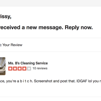 Ms. B's Cleaning Service - Now Ms. Michelle is sending harassment messages. :) - Home Cleaning Near Me