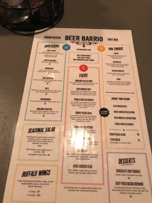 Menu photo 2 Beer Barrio Wilmington, NC
