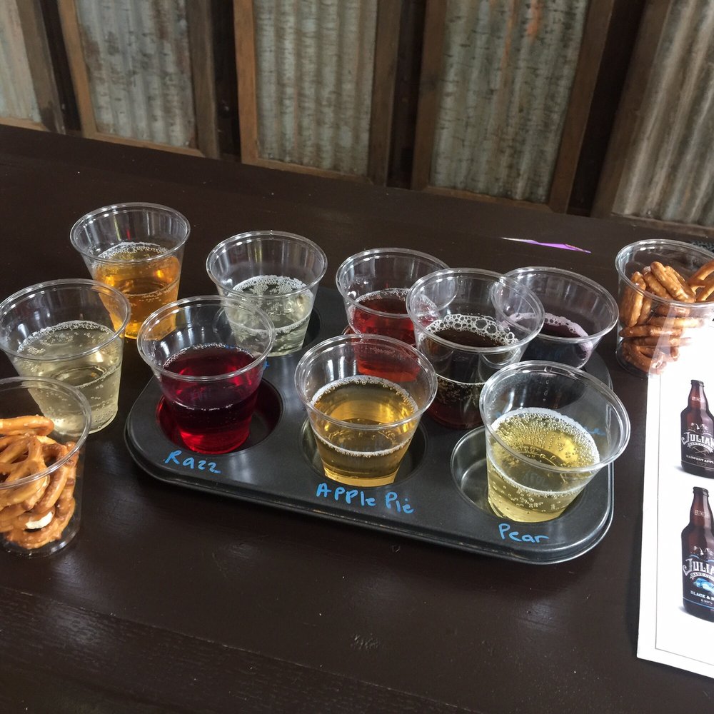 Julian Hard Cider - Sample of all their samples - Beer, Wine & Spirits Near Me - Julian, California