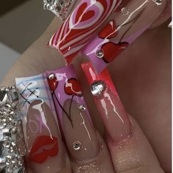 Creative Nail & Spa - Red pink white valentine nails ! - Nail Salons Near Me - Oklahoma City, Oklahoma Creative Nail & Spa - Red pink white valentine nails ! - Nail Salons Near Me - Oklahoma City, Oklahoma