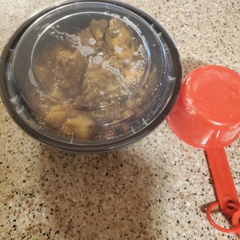 Caribbean Flavor - 1 cup measuring cup for reference. Cut up chunks of chicken. This equals maybe 1 and a half piece for $14. - Desserts Near Me - Germantown, Maryland Caribbean Flavor - 1 cup measuring cup for reference. Cut up chunks of chicken. This equals maybe 1 and a half piece for $14. - Desserts Near Me - Germantown, Maryland
