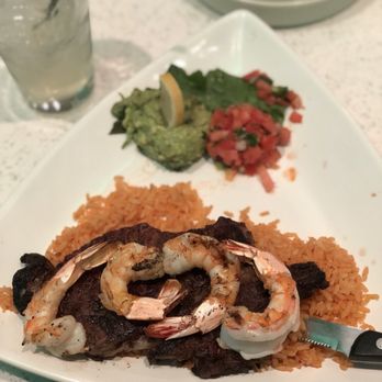 Rio Mambo - Ribeye with shrimp - Tex-Mex Near Me - Burleson, Texas Rio Mambo - Ribeye with shrimp - Tex-Mex Near Me - Burleson, Texas
