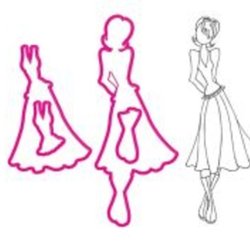 FotoBella - Sample of my order of "Megan" pink metal cutting dies and coordinating cling-mounted rubber stamp set.  Photo by Prima