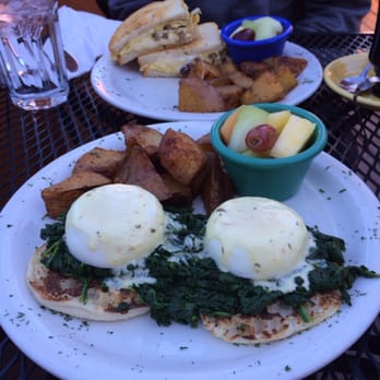 Wildflower Cafe - Eggs florentine& breakfast sandwich with sausage - Breakfast & Brunch Near Me - Redondo Beach, California Wildflower Cafe - Eggs florentine& breakfast sandwich with sausage - Breakfast & Brunch Near Me - Redondo Beach, California