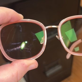 Stanton Optical - Uneven glare and a fixed cloudy patch -- classic coating failure - Eyewear & Opticians Near Me - Selma, Texas