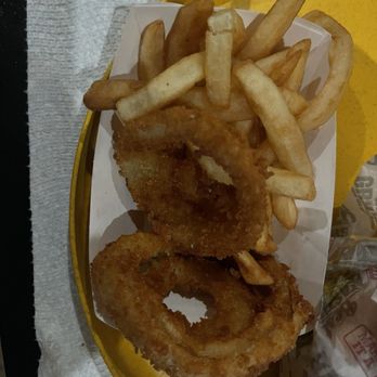 Habit Burger & Grill - 1/2 full fries and onion rings. - Burgers Near Me - Clovis, California