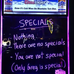 Shady O'grady's Pub - Pretty funny sign, considering my name! It was there when I walked in - Honest!