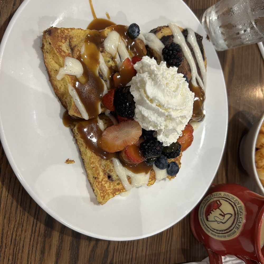 Another Broken Egg Cafe - Cinnamon Roll French Toast! This was my favorite! - American Near Me - Williamsburg, Virginia Another Broken Egg Cafe - Cinnamon Roll French Toast! This was my favorite! - American Near Me - Williamsburg, Virginia