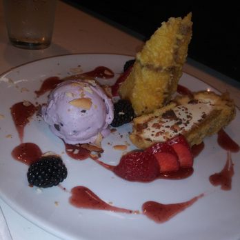 M Sushi Bistro - Deep fried cheesecake w/rasberry chip ice cream - Sushi Bars Near Me - Lodi, California M Sushi Bistro - Deep fried cheesecake w/rasberry chip ice cream - Sushi Bars Near Me - Lodi, California