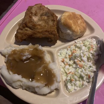 KFC - Fries chicken 1 Piece Breast, biscuit, Cole Slaw, Mashed Potatoes & Gravy - Chicken Wings Near Me - Winder, Georgia
