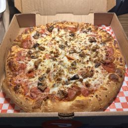 12" medium sausage pepperoni and mushroom.