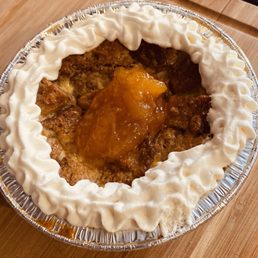 Peach bread pudding / stollen Peach bread pudding / stollen