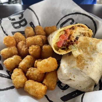 CharBar No 7 - Turkey wrap with sweet potato tater tots - Seafood Near Me - Greensboro, North Carolina