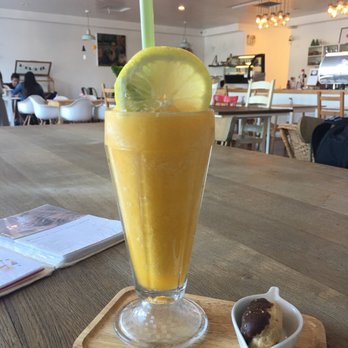 Cafe Maji - Peach Slush. $4.95 - Coffee & Tea Near Me - Artesia, California