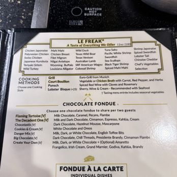 La Fondue - Le freak menu - French Near Me - Saratoga, California La Fondue - Le freak menu - French Near Me - Saratoga, California