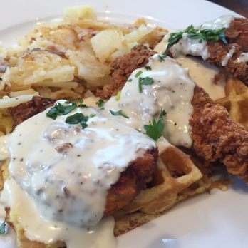 Iron Rooster - Chicken & waffles with home fries - American Near Me - Baltimore, Maryland Iron Rooster - Chicken & waffles with home fries - American Near Me - Baltimore, Maryland