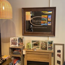TeaHaus - Inside couch seating area with a fireplace