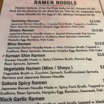 Sakura Ramen - Menu - Ramen Near Me - Oakland Park, Florida