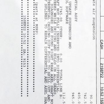 CarMax - List of repairs and damages in the car immediately after purchase. - Used Car Dealers Near Me - Canoga Park, California