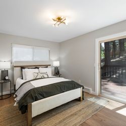 Integrity Design Partners - Primary bedroom staging in Truckee, CA