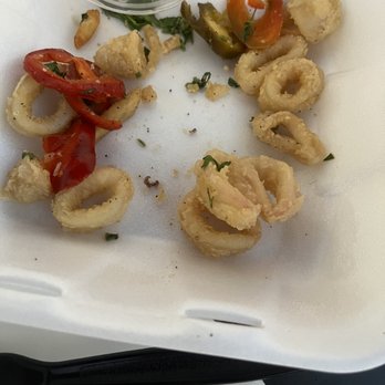 Spuntino Pizzeria - Ooops took picture halfway! Love that is lightly breaded. Delicious! - Italian Near Me - Temecula, California