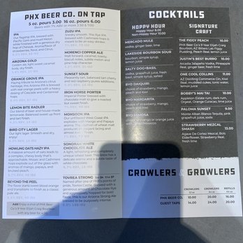 PHX Beer - Menu as of 1/2021 - American Near Me - Scottsdale, Arizona PHX Beer - Menu as of 1/2021 - American Near Me - Scottsdale, Arizona