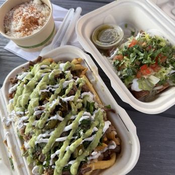 Mexirican Mix - Nacho fries, Chicken Taquitos, corn - Food Trucks Near Me - Kihei, Hawaii Mexirican Mix - Nacho fries, Chicken Taquitos, corn - Food Trucks Near Me - Kihei, Hawaii