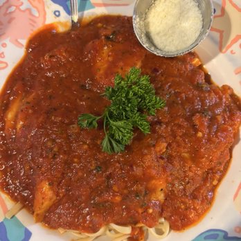 Barbara's Fishtrap - Prawn pasta with Italian style sauce. Heavy handed with the sauce. - Seafood Near Me - Half Moon Bay, California Barbara's Fishtrap - Prawn pasta with Italian style sauce. Heavy handed with the sauce. - Seafood Near Me - Half Moon Bay, California