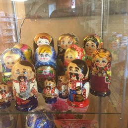 Cute nesting dolls on display.. I believe they were for sale Cute nesting dolls on display.. I believe they were for sale