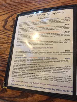Menu photo 7 Falkner Winery Temecula, CA